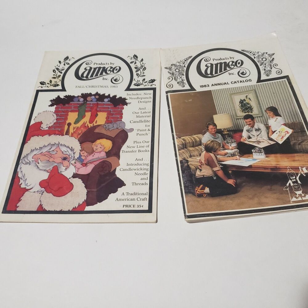 2- 1983 Cameo Catalogs-Fall/Christmas & Annual catalog. Craft/sew/needlework